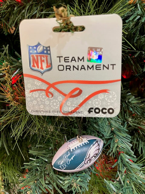 Eagles Super Bowl Football Ornament