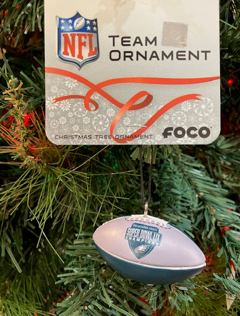 Eagles Super Bowl Football Ornament