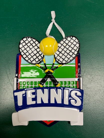 Tennis Shield Ornament