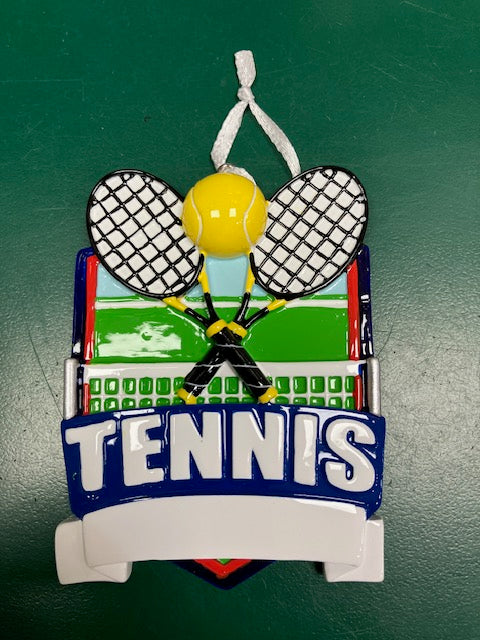 Tennis Shield Ornament