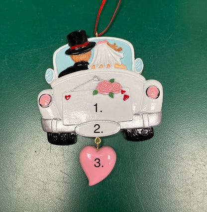 Wedding Couple in Car