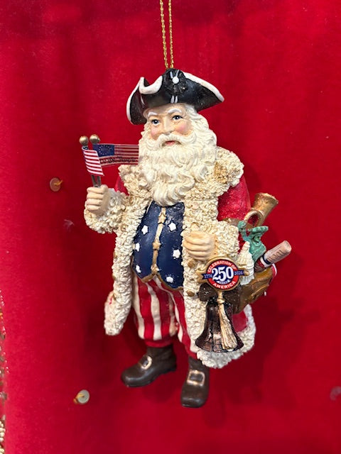 250th 1776 American Santa Ornament