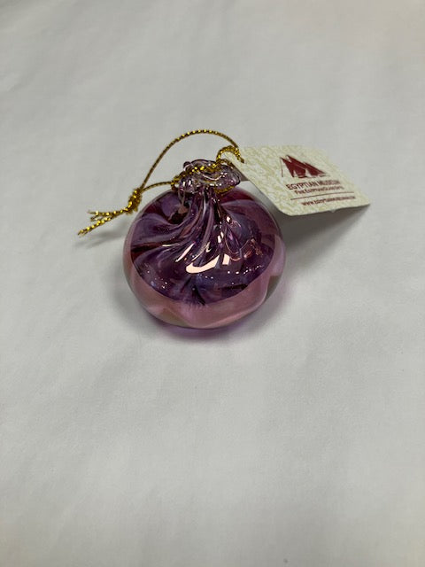 Purple Glass Mini Pumpkin Ornament