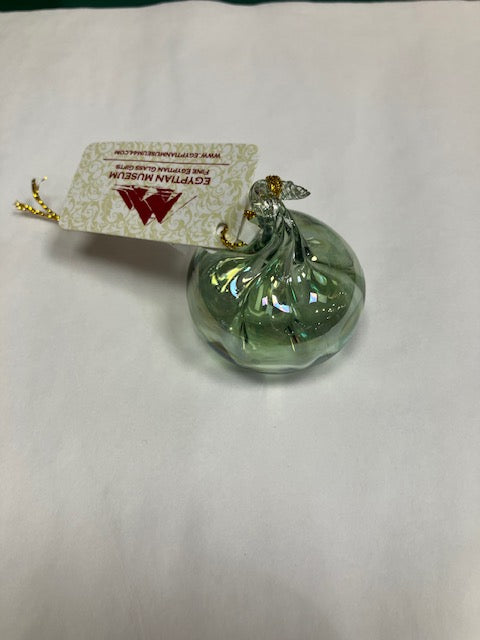 Green Glass Mini Pumpkin Ornament