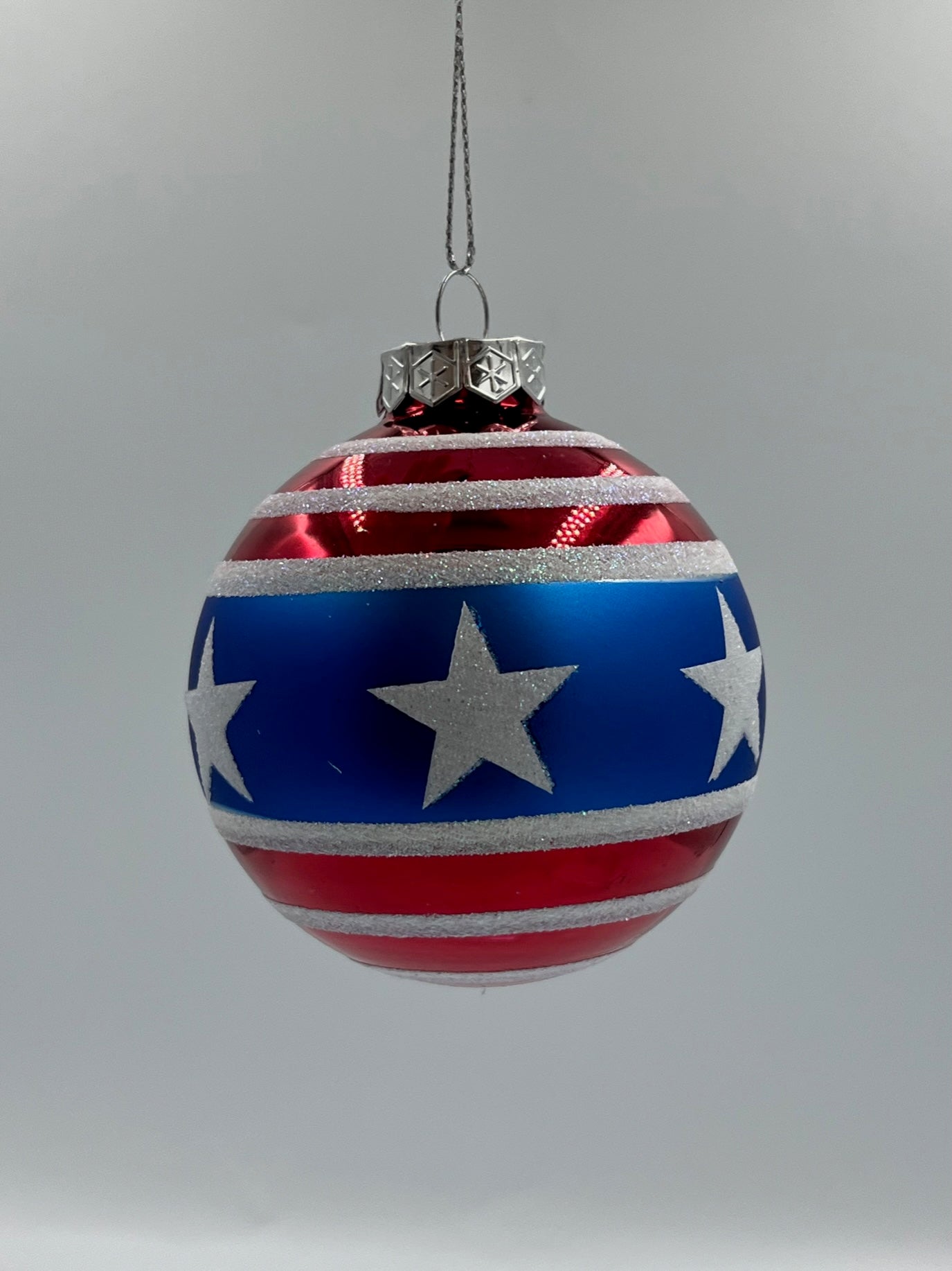 Stars Center With Stripes Ornament