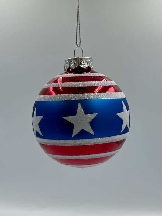 Stars Center With Stripes Ornament