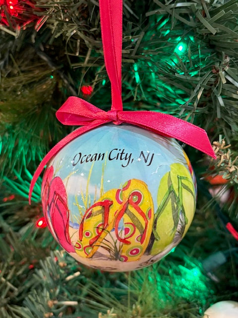 Flip Flop Beach Ornament
