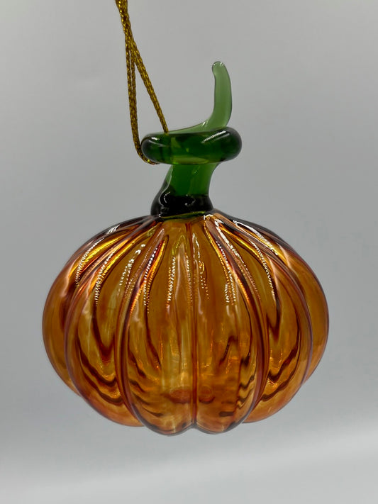 Swirl Pumpkin Egyptian Glass Ornament