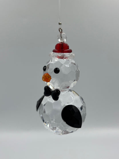 Penguin With Red Hat Acrylic Ornament