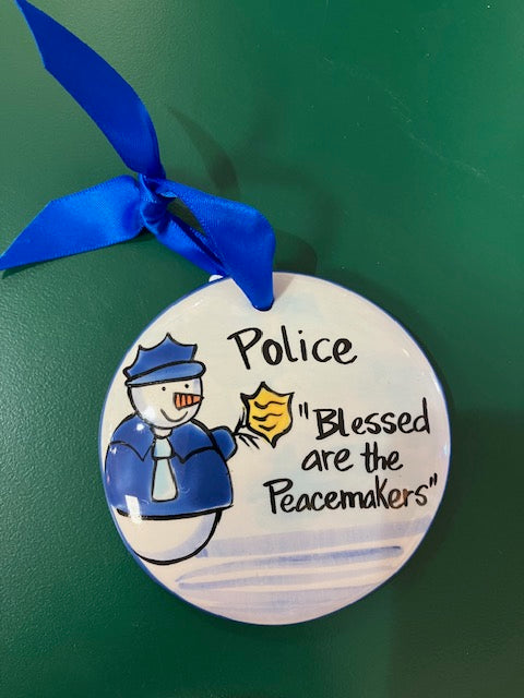 Police Blessed Peacemakers Ornament