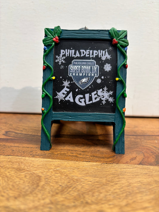 My Christmas List Eagles Ornament