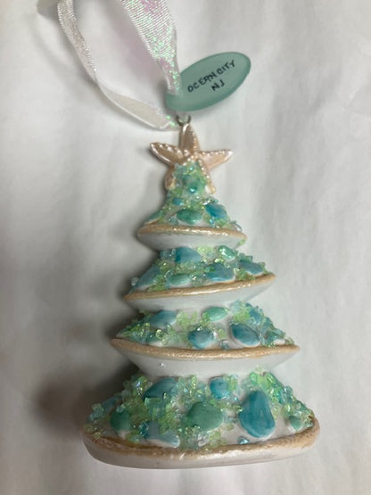 Sand & Sea Glass Tree Ornament