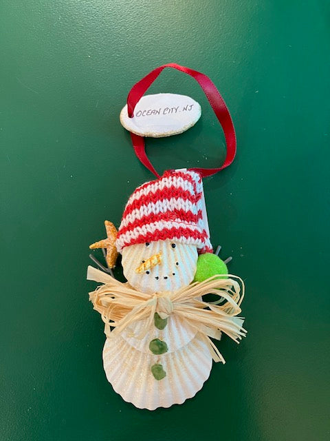 Shell Snowman Ornament