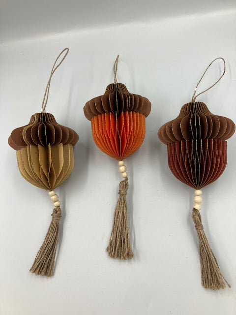 Honeycomb Acorn Ornament
