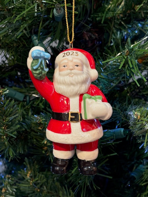 2025 Santa Mistletoe Ornament