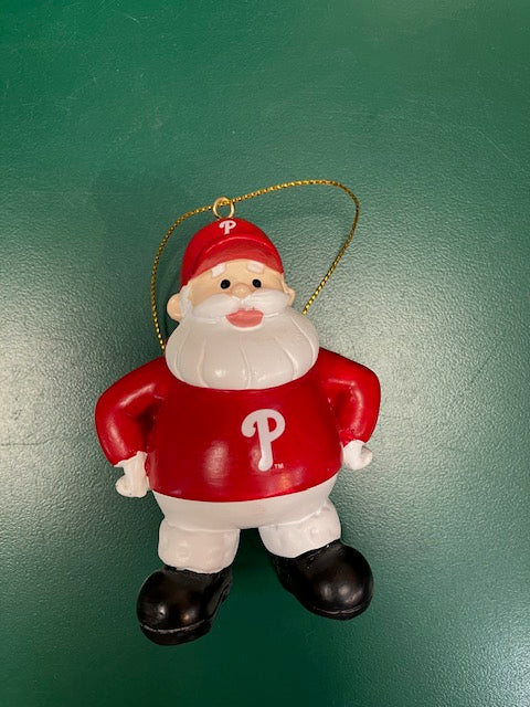Phillies Coach Santa Ornament
