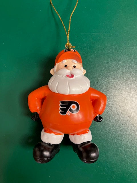 Flyers Coach Santa Ornament