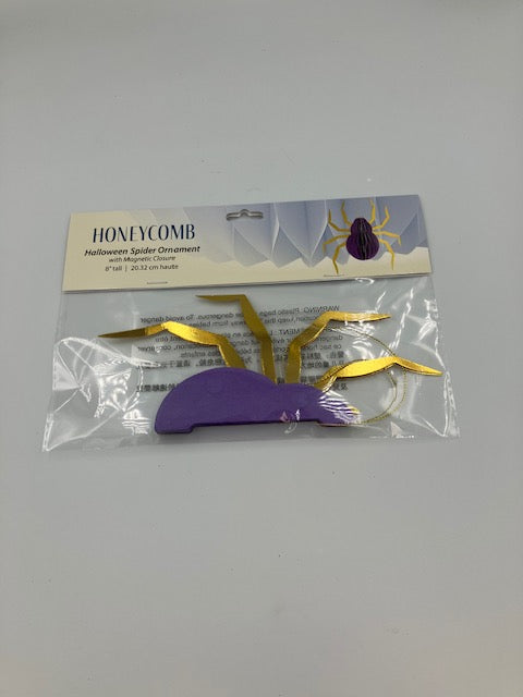 Honeycomb Halloween Spider Ornament