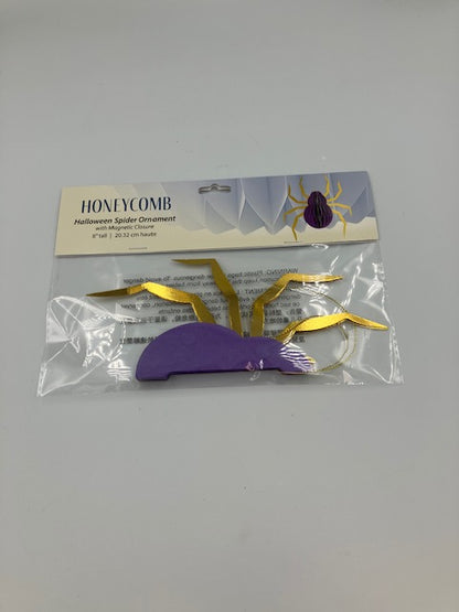 Honeycomb Halloween Spider Ornament