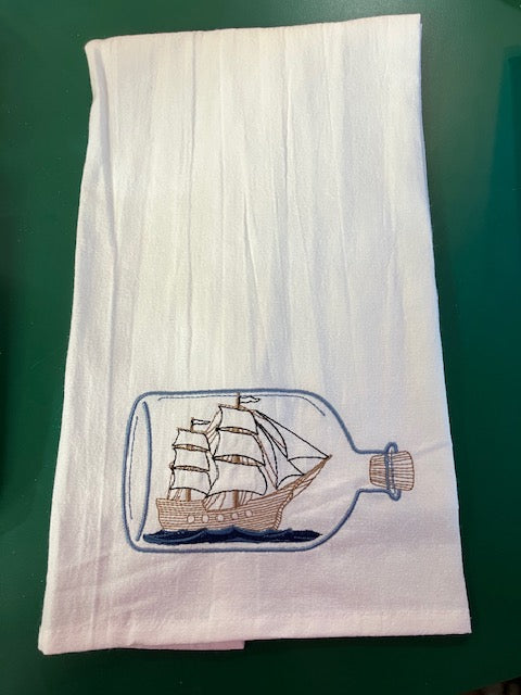 Ship in a Bottle Towel