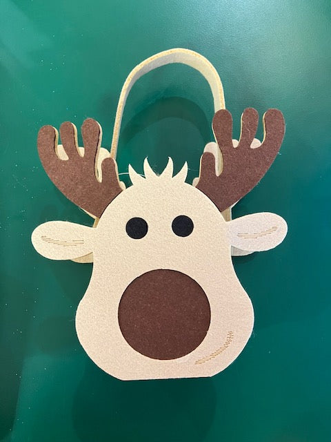Reindeer Felt Bag