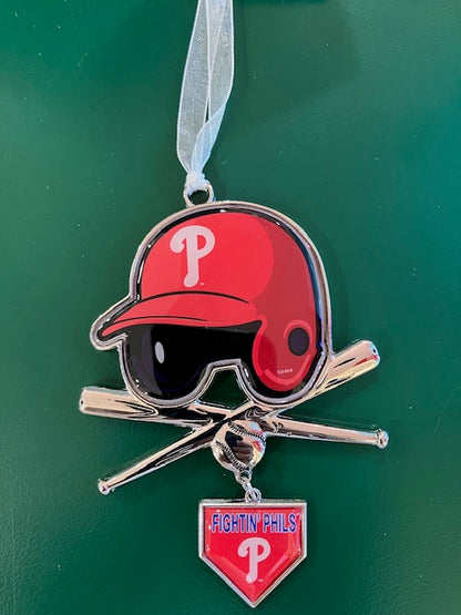 Phillies Shaped Metal Ornament