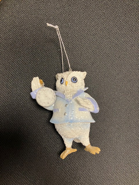 Frosted Owl Ornament