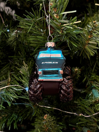 Eagles Glass Monster Truck Ornament