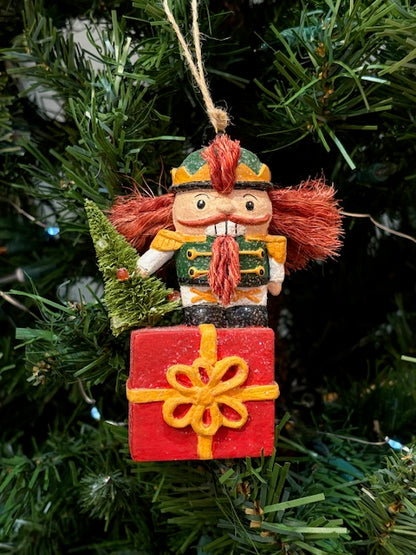 Ginger Snap on Present Ornament