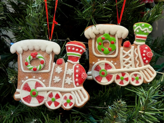 Gingerbread Train Engine Ornament