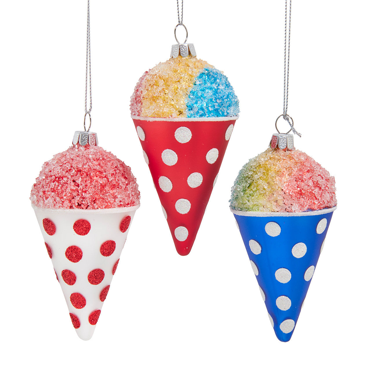 Snow Cone Glass Ornament