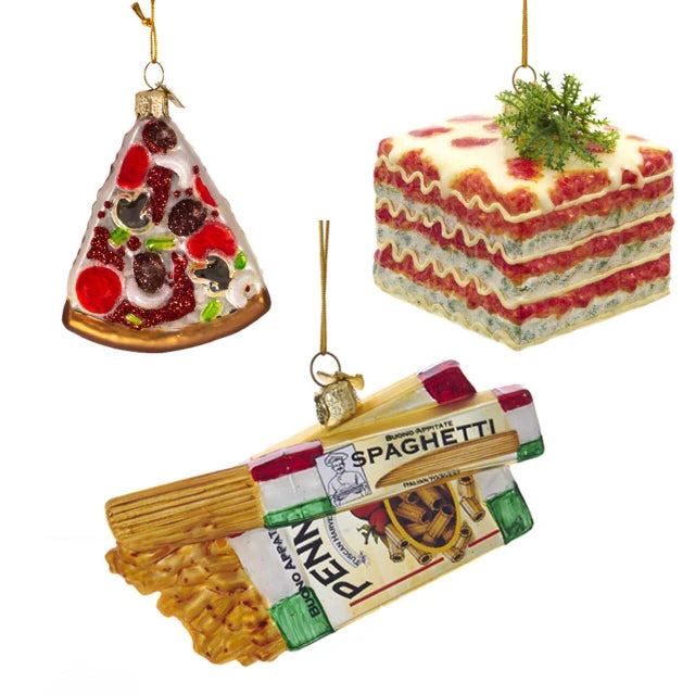Italian Food Glass Ornament