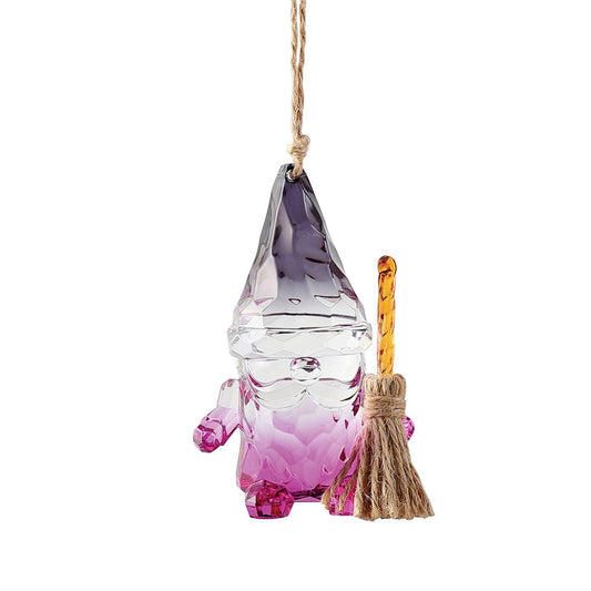 Halloween Gnome With Broom Ornament