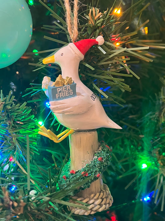 Seagull with Fries Ornament