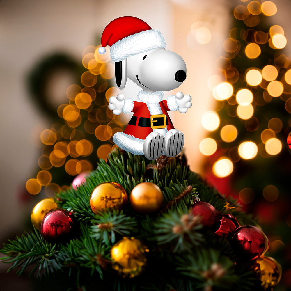 Santa Snoopy Tree Topper