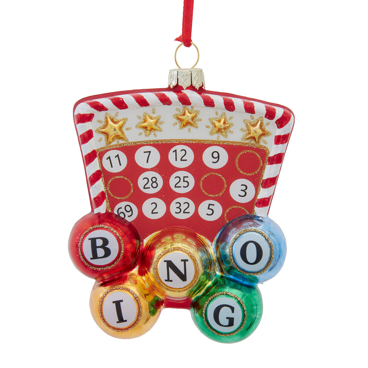 Bingo Game Glass Ornament