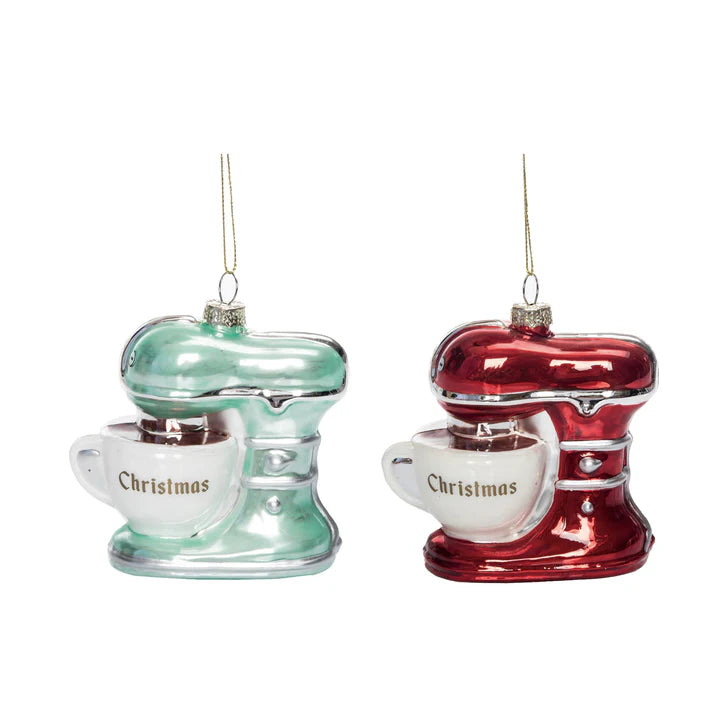 Christmas Mixer Glass Ornament