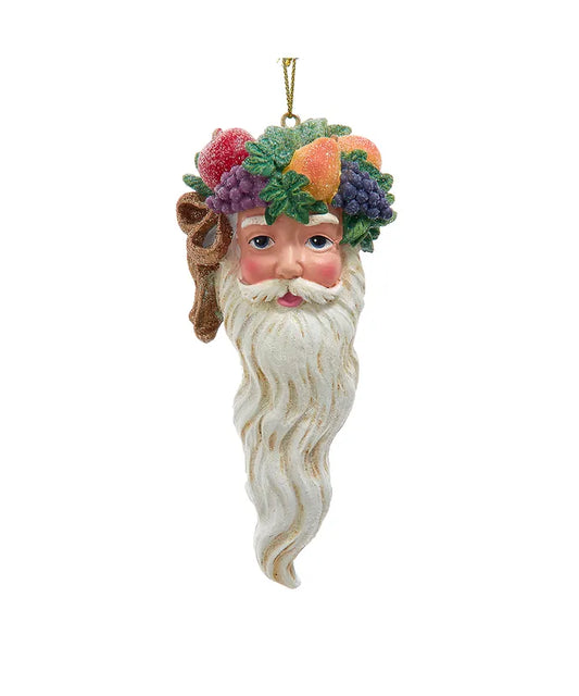 Santa Head With Fruit Ornament