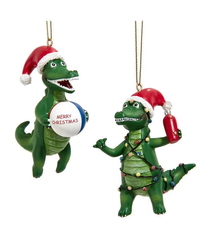 Christmas Alligator Ornament