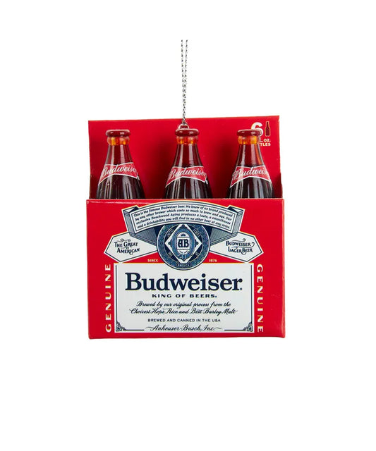 Budweiser 6-Pack Plastic Bottles Ornament