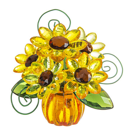 Sunflower Pumpkin Posy Pot