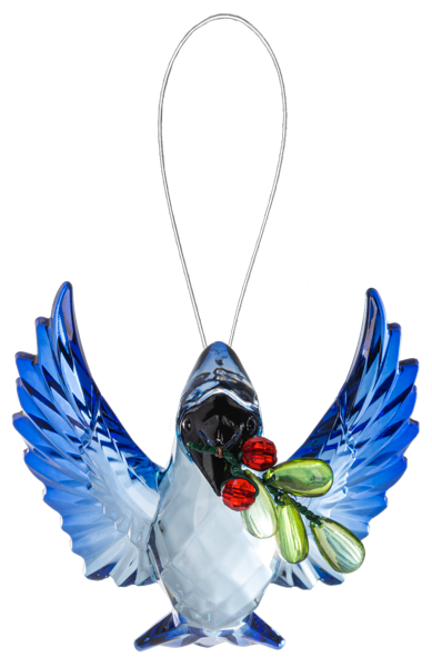 Open Winged Blue Jay Ornament