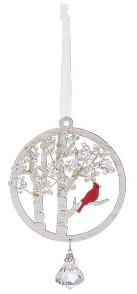 Cardinal Tree Acrylic & Wood Ornament