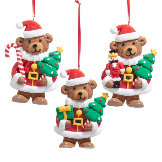 Santa Suit Bear Ornament