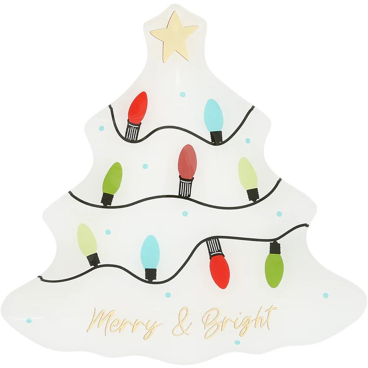 Holiday Tree Glass Dish