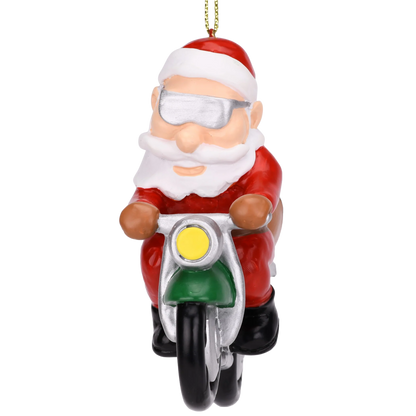 Biker Santa Ornament