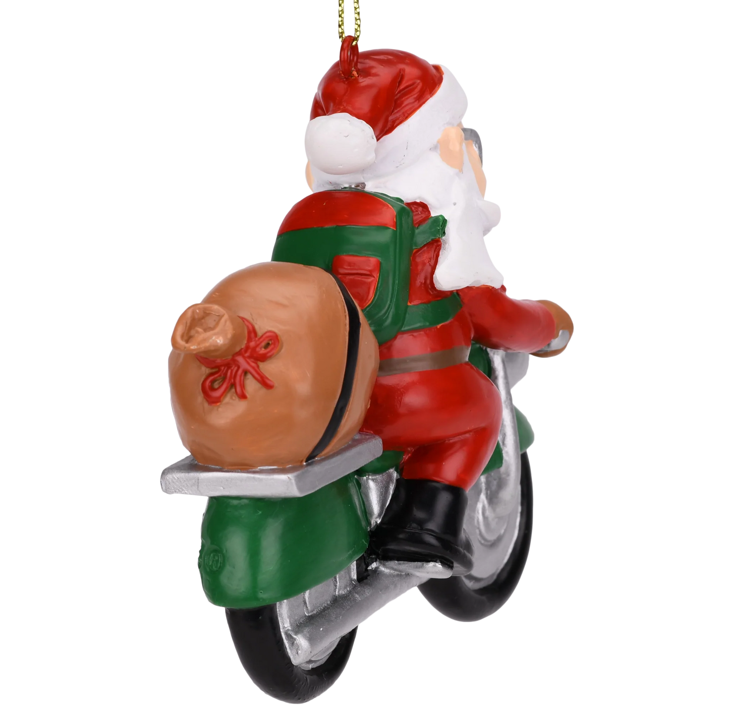 Biker Santa Ornament