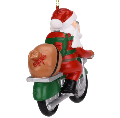 Biker Santa Ornament