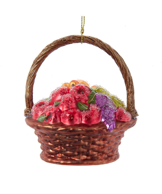 Fruit Basket Glass Ornament