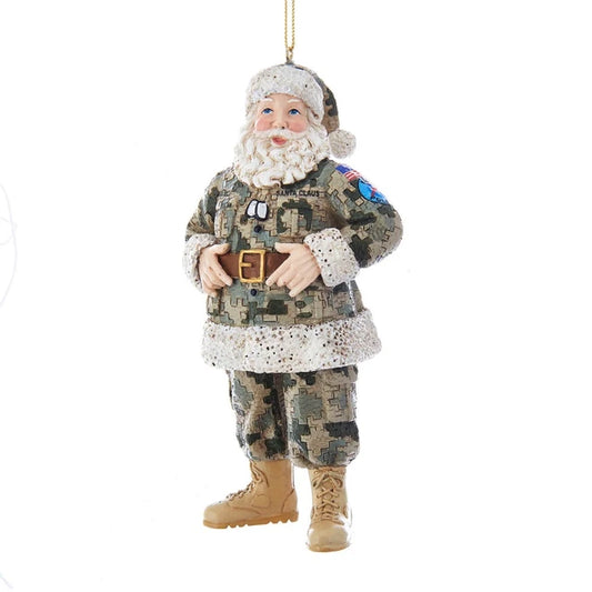 Camouflage Santa Ornament